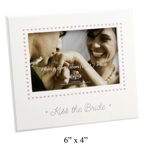 "New View Petite MDF Photo Frame ""Kiss The Bride"" Wedding"