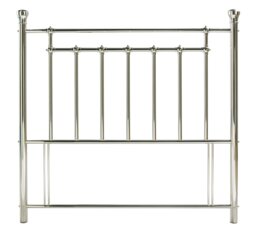 5ft King Size Shiny High Polished Chrome Silver, Tall Metal Bed Headboard Bed Head End Chrome 5ft King Size