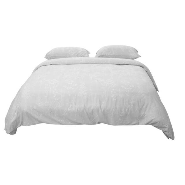 Living and Home 3Pcs Duvet Cover and Pillowcases Bedding Set,Branch Print DesignSmall Double- Grey Grey Double