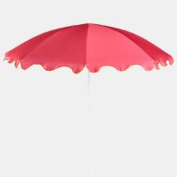 OHS Scallop Edge Parasol Umbrella Garden Outdoor Canopy Sun Shade Pink Pink/Orange