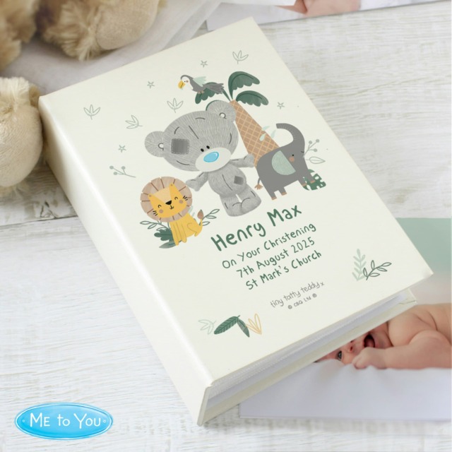 Personalised Tiny Tatty Teddy Jungle Animals 6x4 Photo Album Cream