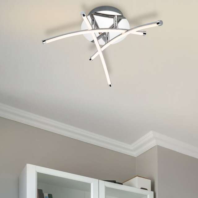 COSYLYTE Hatton Mini 3 Light Integrated LED Modern Ceiling Light - Chrome Chrome 1