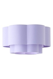 ValueLights Nora 45cm Lilac 2 Tier Linen Scallop Easy Fit Lamp Shade