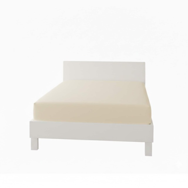 Polycotton Fitted Sheet Extra Deep 40cm Skirt Easy Care Cream King