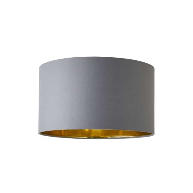 ValueLights Reni Large Warm Grey Gold Ceiling Pendant Shade
