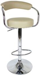 Lazio Adjustable Bar Stool Cream White Cream