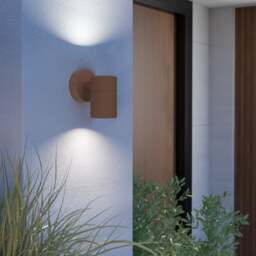 EGLO Tomelloso Modern Outdoor Wall Light Rust-Coloured White