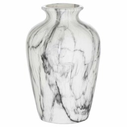 Marble Chours Vase - Ceramic - L22 x W22 x H33 cm - Grey/White White