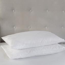 Waterproof Quilted Pillow Protectors 2PK Soft Touch Microfibre Protector Zippered Closing White
