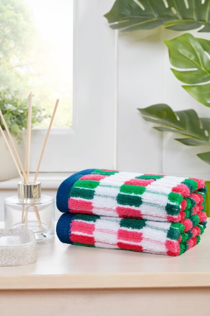 Santa Cruz Pure Cotton Face Cloth Towels Set Of 4 Multi Face cloth 4