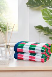 Santa Cruz Pure Cotton Face Cloth Towels Set Of 4 Multi Face cloth 4