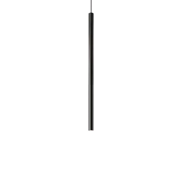 Ultrathin Integrated LED Slim 40cm Pendant Ceiling Light Matte Black 1150Lm 3000K