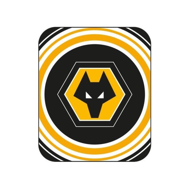 Wolverhampton Wanderers FC Fleece Pulse Blanket - Black/White/Gold - One Size Black