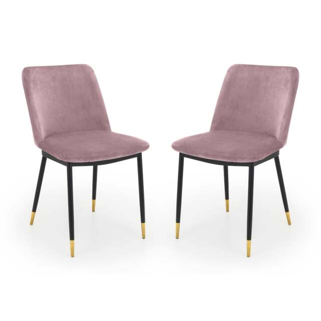 Celeste Premium Dusky Pink Dining Chairs - Set of 2