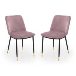 Celeste Premium Dusky Pink Dining Chairs - Set of 2