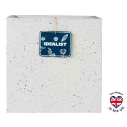 Square Box Grey Marble Light Concrete Garden Planter H30 L30 W30 cm, 27 ltrs Cap.