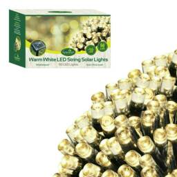 GardenKraft 17460 50 Warm White Solar Powered Outdoor LED String Lights