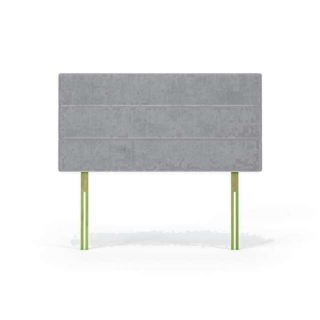 Milan Seal Grey Naples Velvet Headboard Super King Multi