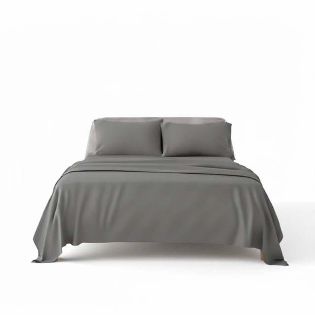 Flannelette Cotton Duvet Cover Set Soft Brushed Warm Bedding Set Grey Super King