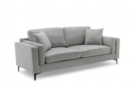 Fabric Light Grey 3 Seater Sofa MARGHERA