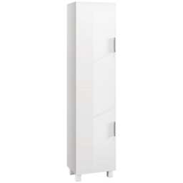 HOMCOM Tall Storage Cabinet with Adjustable Shelves and Double Doors White White