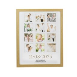 Personalised Special Date Oak Multi Photo Frame Brown One Size