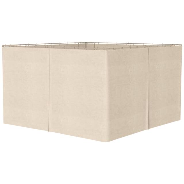 Outsunny 3 x 4(m) Universal Gazebo Replacement Sidewall Set, 4 Panels, Beige