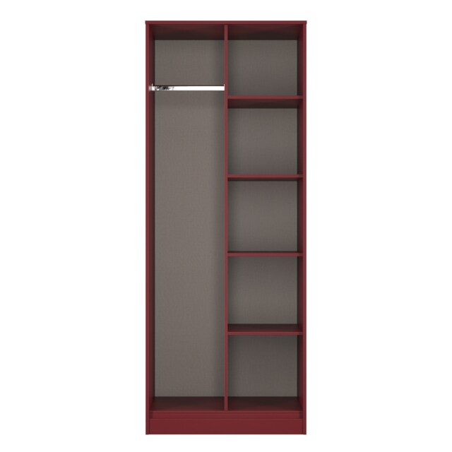 Fuji Tall Open Wardrobe in Red Matt (Ready Assembled) Red Red Matt