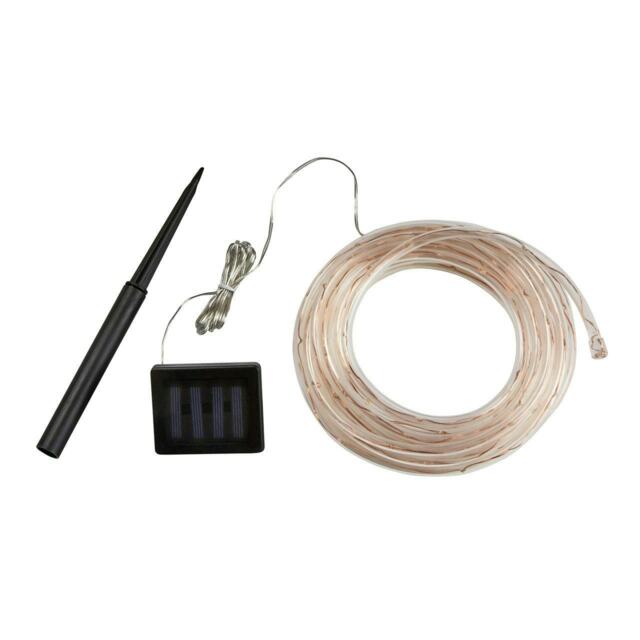 100 LED Solar Powered Rope Light - Warm White Multi 1