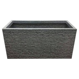 1 x Large Rectangle Slate Effect Planter For Garden Indoor & Outdoor Patio Planters Pots Grey