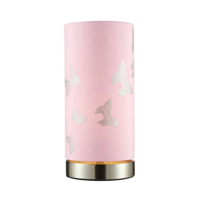 BHS Glow Kid's LED Butterfly Table Lamp, Silver