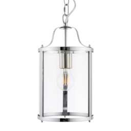 Chester - Chrome Lantern Style Adjustable Pendant Light