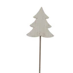 Hill Interiors White Washed Pine Tree Christmas Decoration White White/Black 44cm x 9cm x 12cm 1