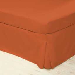Belledorm Easycare Percale Platform Valance - Terracotta - Superking