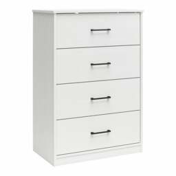 BrEZ Build Pearce 4 DRW Dresser White White White One Size