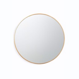 Neo Gold Round Metal Frame Wall Mirror Float Glass HD Reflection Anti Rust Moisture-Proof Wall Mounted Bathroom Bedroom Hallway Living Room Vanity 40cm Gold Gold