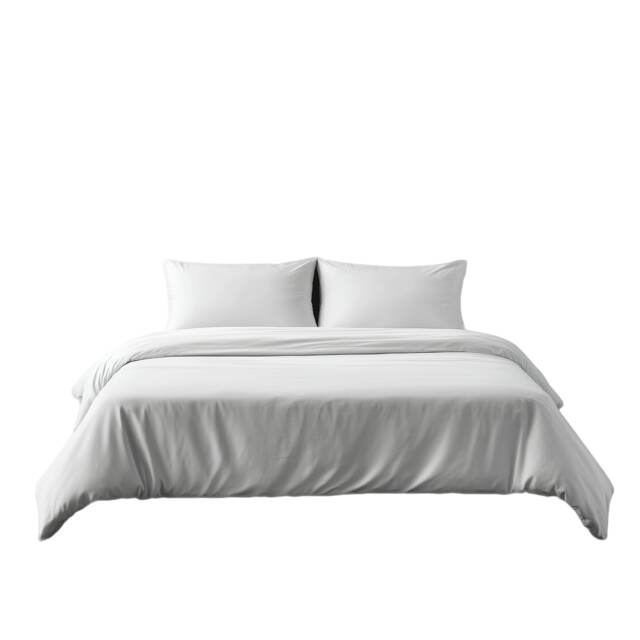 Microfibre Soft Touch Duvet Cover And Pillowcase/s Set Bed Linen White White Single