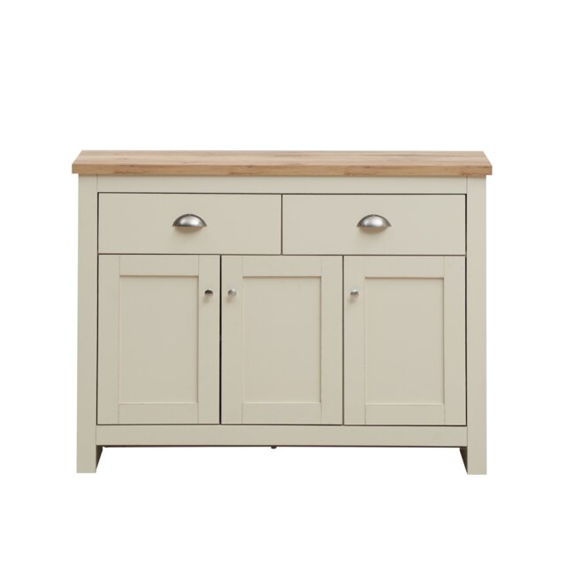 Lisbon Sideboard 3 Doors 2 Drawers Buffet Storage Cabinet Cupboard Cream