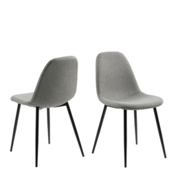 Wilma Dining Chair In Light Grey Set Of 4