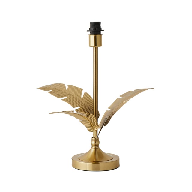 ValueLights Christina Gold Palm Leaf Table Lamp Base Only