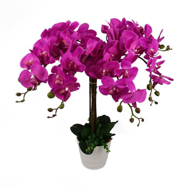 85cm Artificial Deluxe XL Orchid - Dark Pink