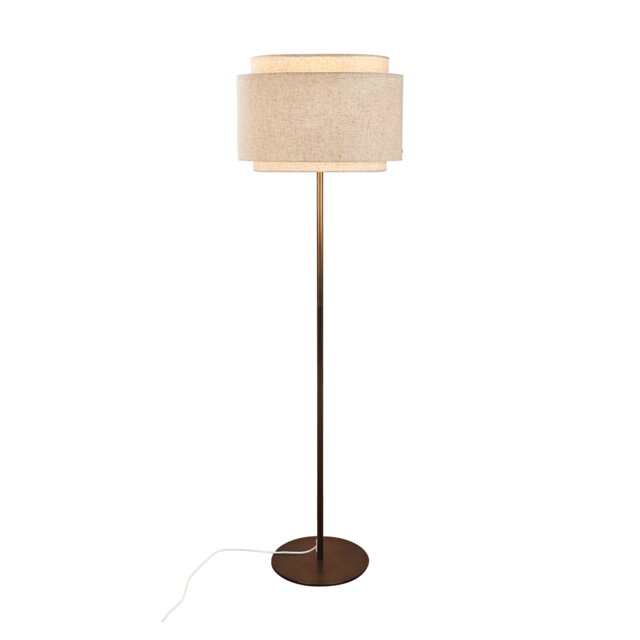 Nordlux Takai Indoor Floor Lamp Beige Metal E27 On-Fixture Switch - Mains Powered, IP20