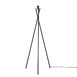 Valuelights Modern Gloss Black Metal Tripod Floor Lamp Base