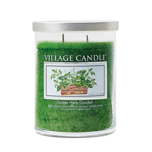 Village Candle Medium Scented Candle Italian Herb Garden Green One Size