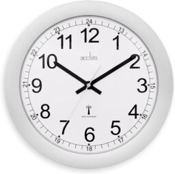 Acctim Formia Wall Clock Radio Controlled Energy Efficient Movement Silver 30cm