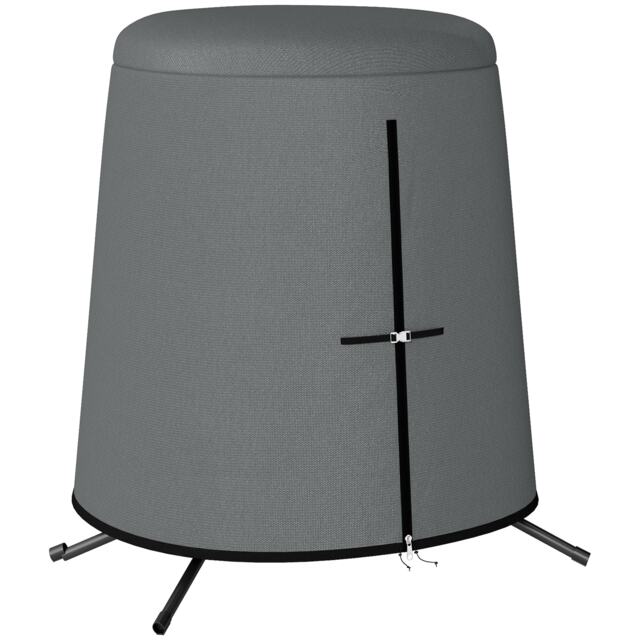 Outsunny Hanging Egg Chair Cover Swing Chair Cover Waterproof, 196 x 230 cm Grey Grey