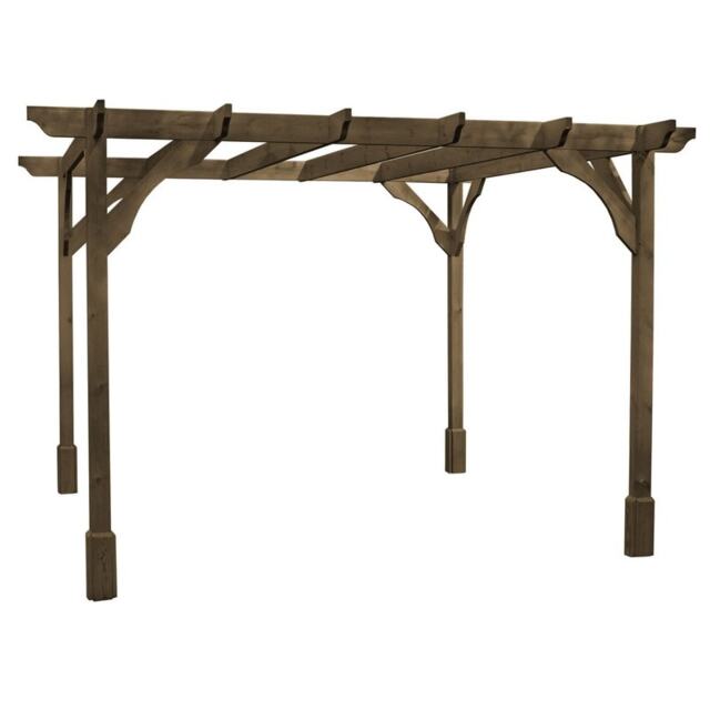 Premium Pergola - Wood - L240 x W420 x H270 cm - Rustic Brown
