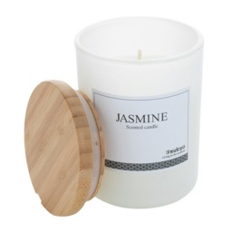 Ukiyo Deluxe Jasmine Bamboo Scented Candle - White - 11.3cm x 8.4cm White