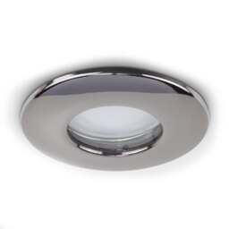 ValueLights 6 Pack Fire Rated IP65 Black Chrome Downlights Cool White Bulbs Black