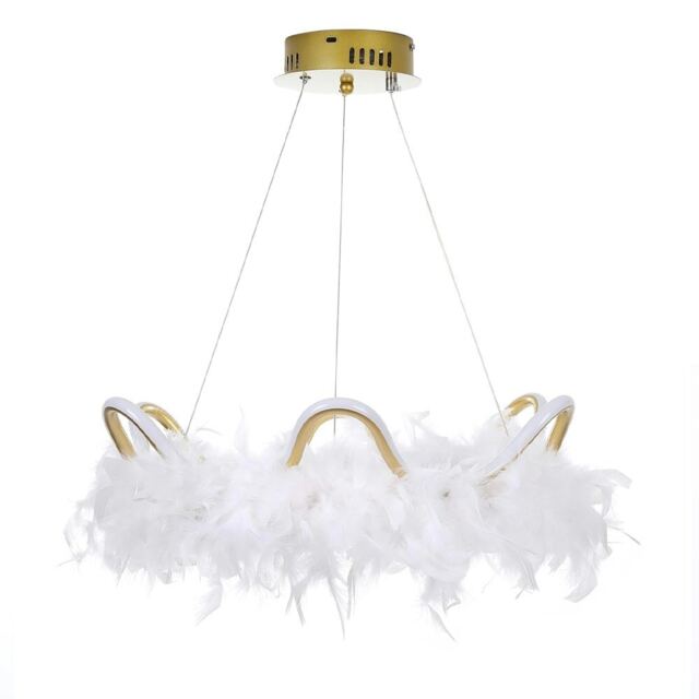 Living and Home Feather LED Pendant Light, 50x120cm